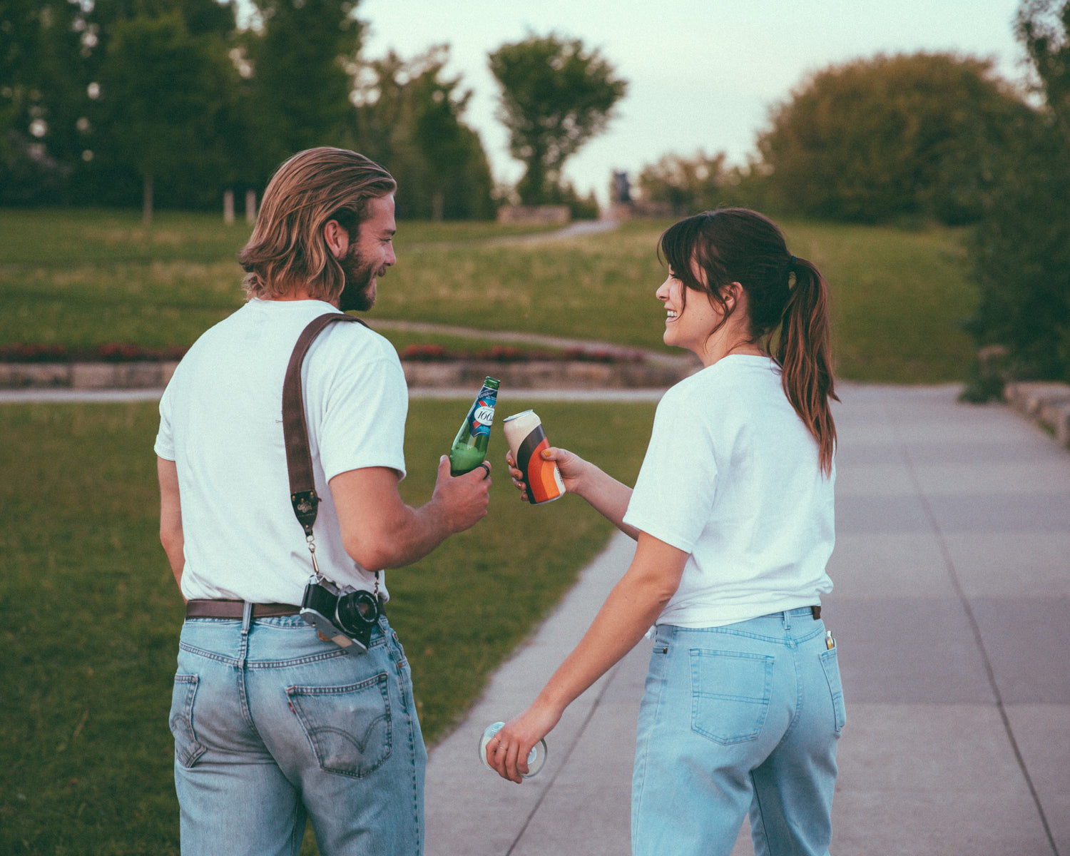 friends giving cheers