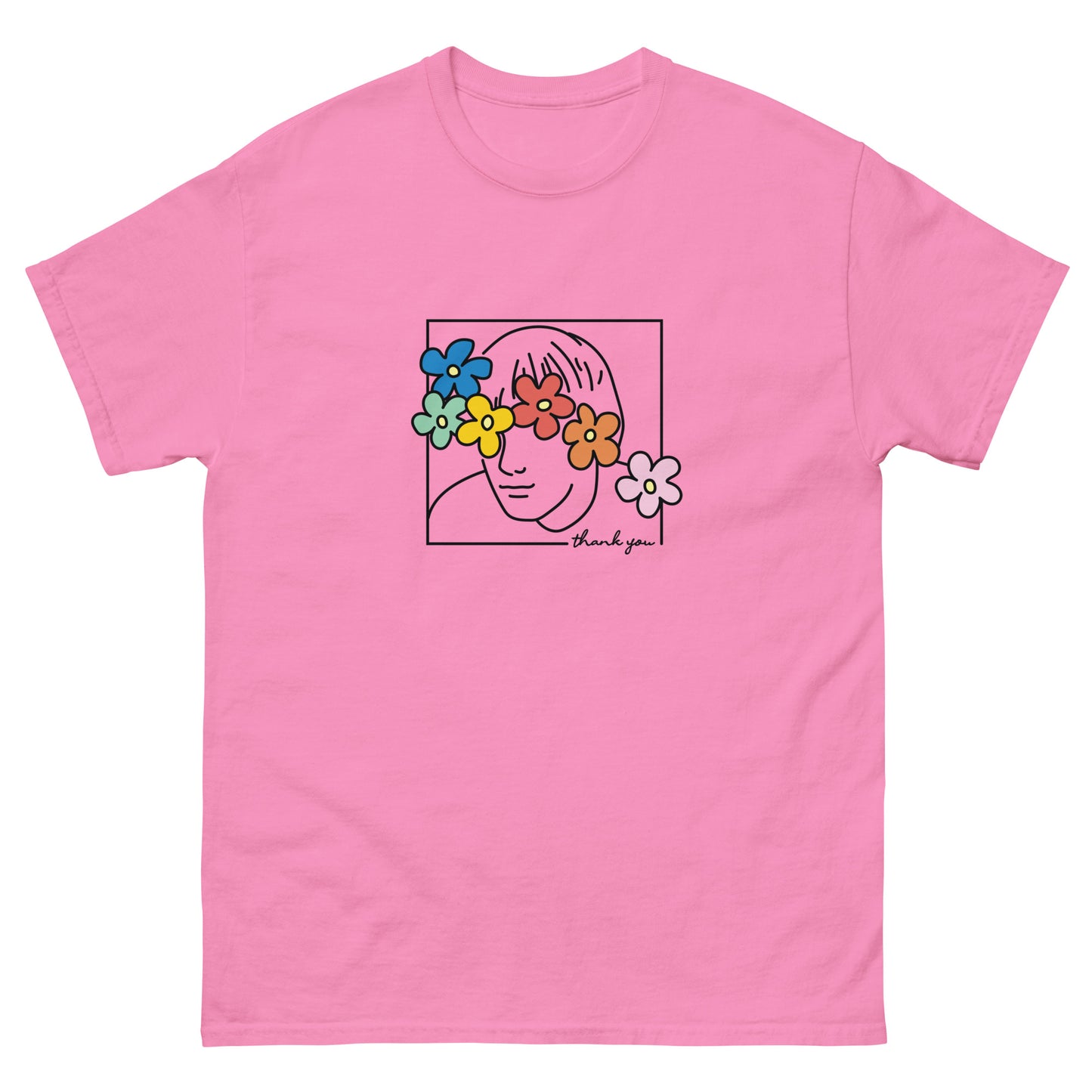 Floral Face Tee | Spring Colours