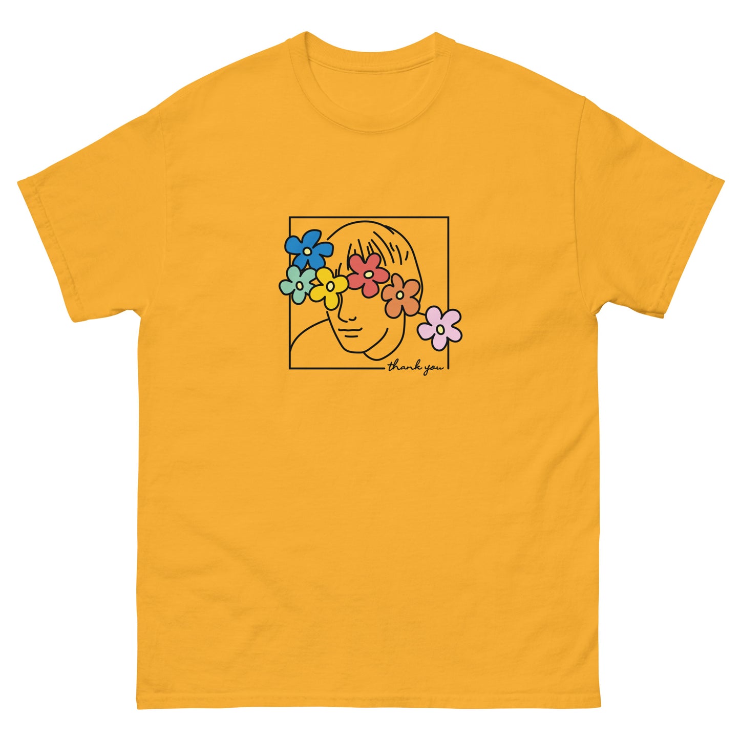 Floral Face Tee | Spring Colours