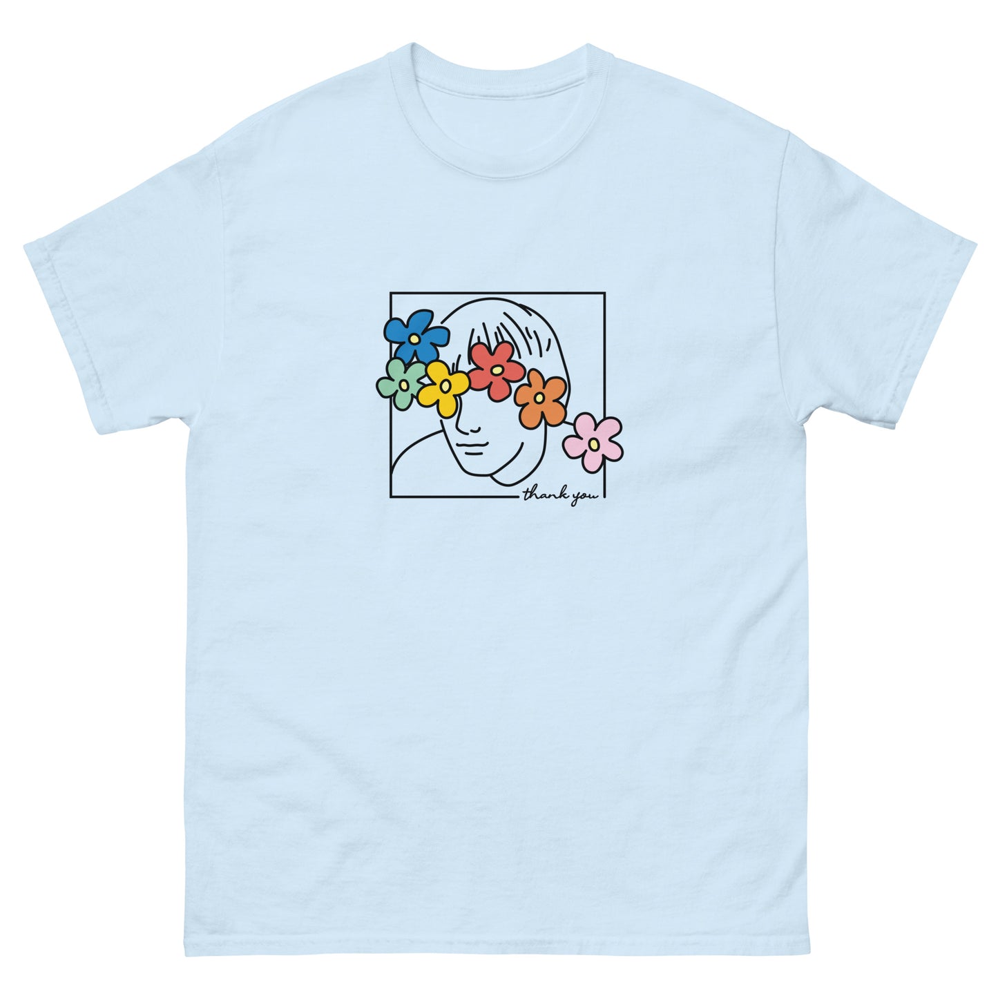 Floral Face Tee | Spring Colours