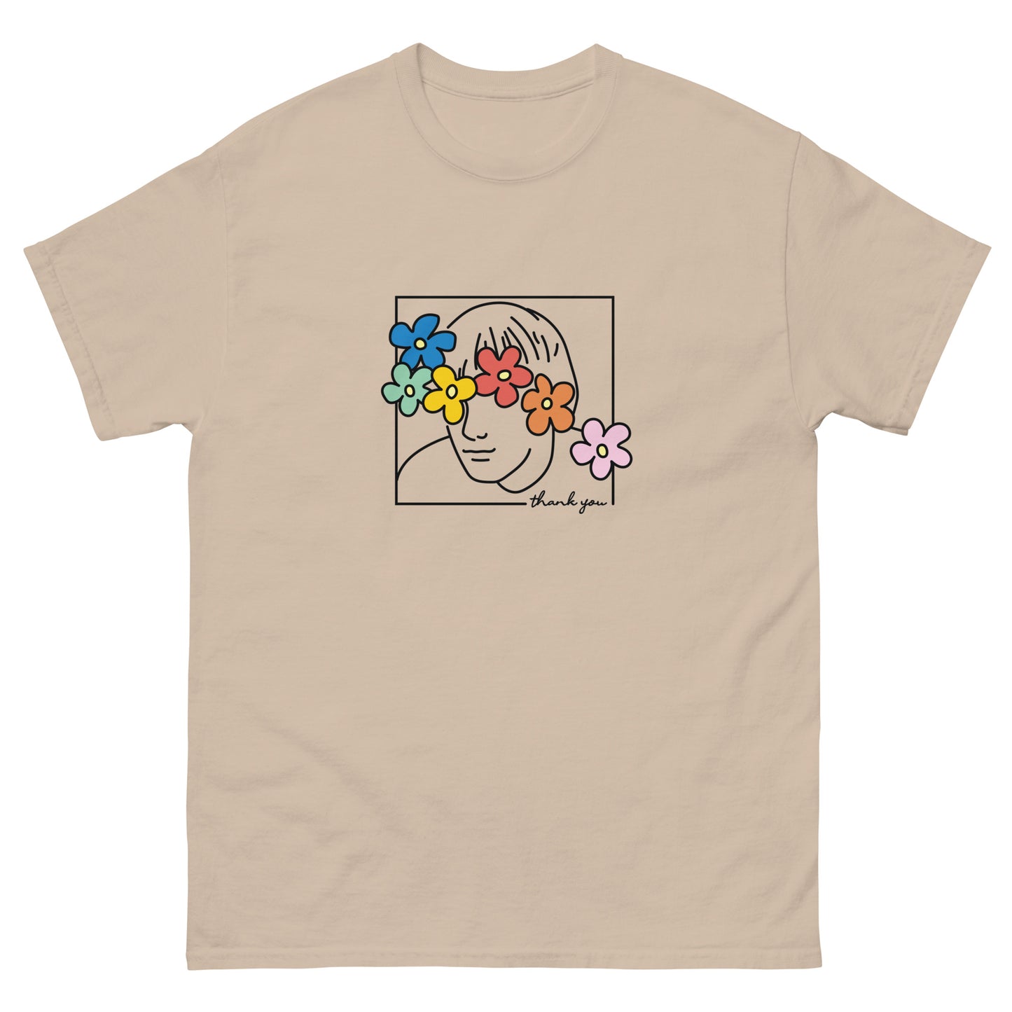 Floral Face Tee | Spring Colours