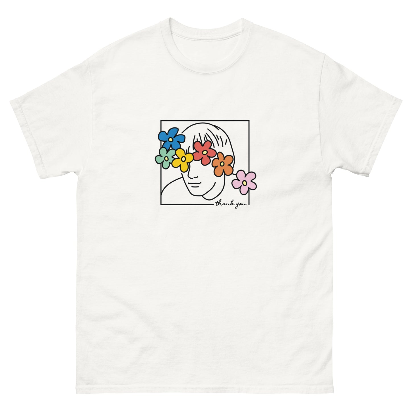 Floral Face Tee | Spring Colours