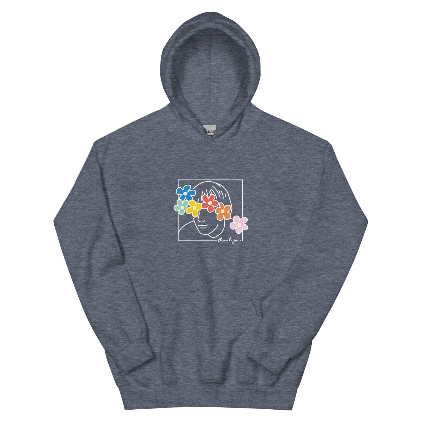 Floral Face Hoody
