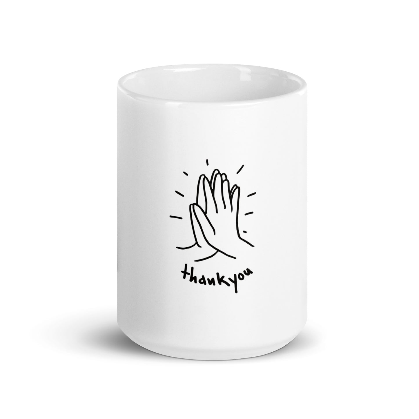 Hi-Five Glossy Mug | White